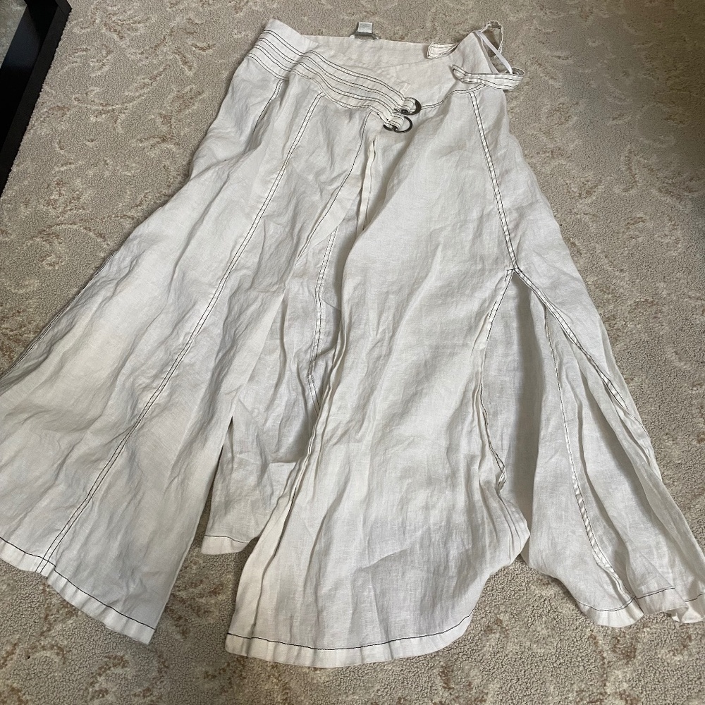 White Wrap Maxi Skirt